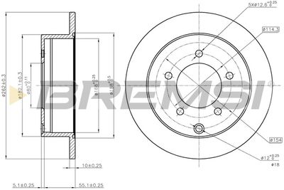 CD7986S BREMSI Тормозной диск