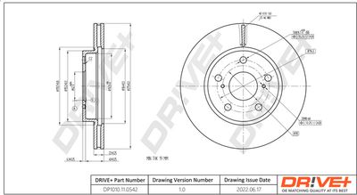 DP1010110542 Dr!ve+ Тормозной диск