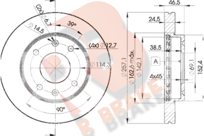 78RBD22902 R BRAKE Тормозной диск