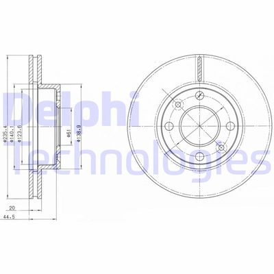 BG4195 DELPHI Тормозной диск