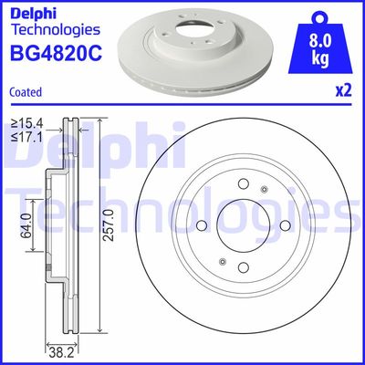 BG4820C DELPHI Тормозной диск