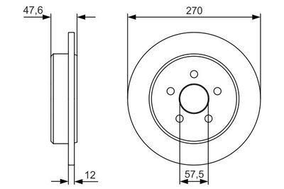 0986479V43 BOSCH Тормозной диск