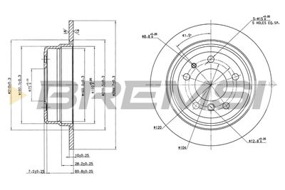 CD6326S BREMSI Тормозной диск