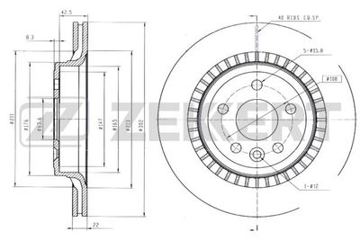 BS5883 ZEKKERT Тормозной диск