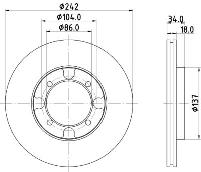 MDC587 MINTEX Тормозной диск