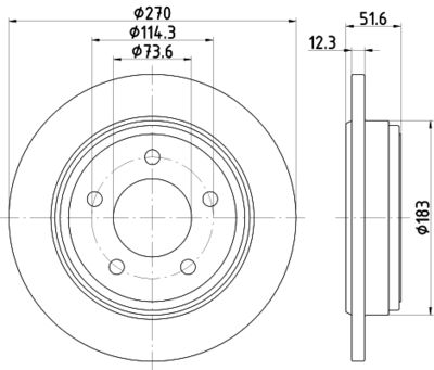 8DD355122361 HELLA PAGID Тормозной диск