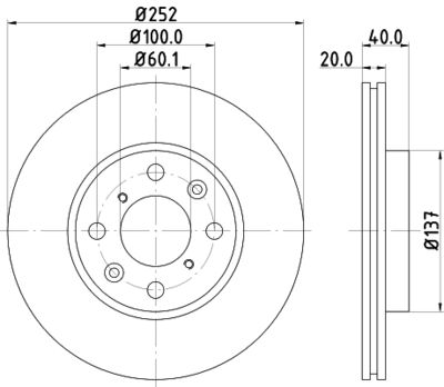 8DD355112981 HELLA PAGID Тормозной диск