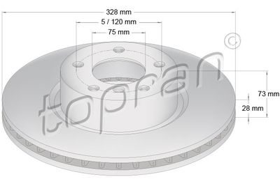 502121 TOPRAN Тормозной диск