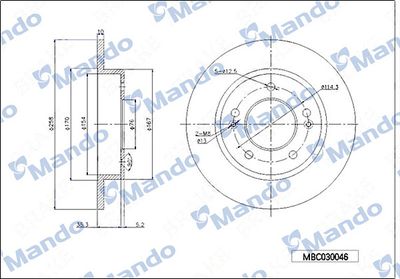 MBC030046 MANDO Тормозной диск