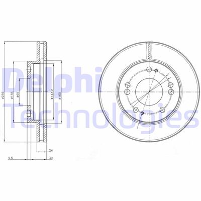 BG4197 DELPHI Тормозной диск