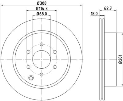 MDC2098 MINTEX Тормозной диск