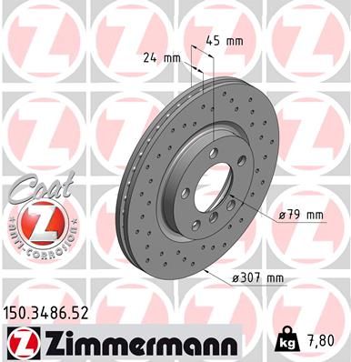 150348652 ZIMMERMANN Тормозной диск