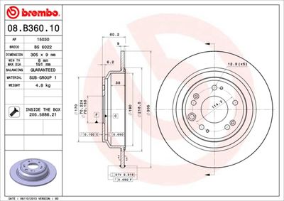 BS6022 BRECO Тормозной диск