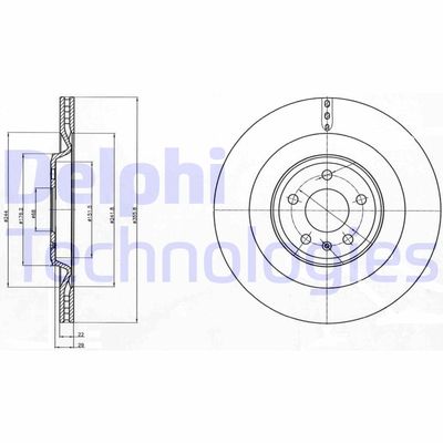 BG4387 DELPHI Тормозной диск