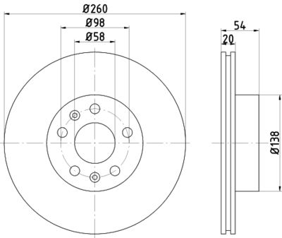 MDC239 MINTEX Тормозной диск