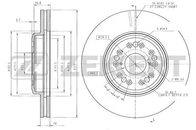 BS6575 ZEKKERT Тормозной диск