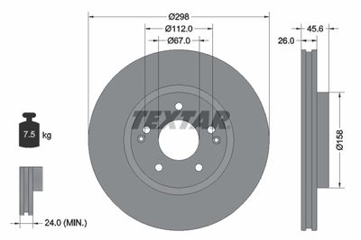 92322903 TEXTAR Тормозной диск