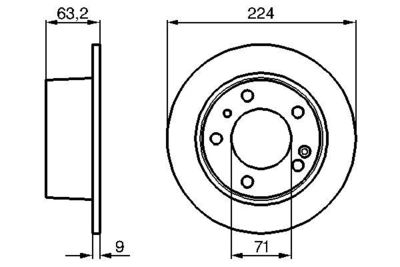 0986478141 BOSCH Тормозной диск