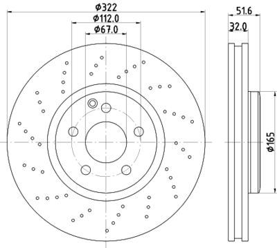 8DD355122911 HELLA PAGID Тормозной диск