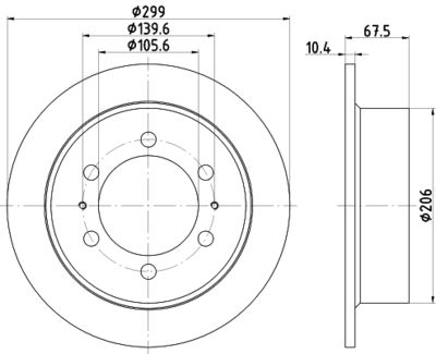 MDC1371 MINTEX Тормозной диск