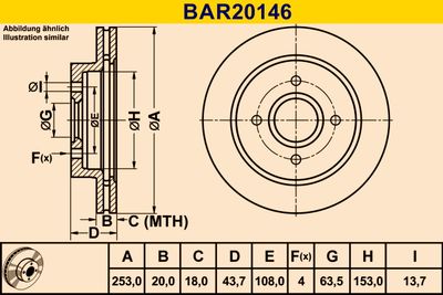 BAR20146 BARUM Тормозной диск