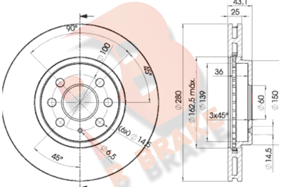 78RBD29007 R BRAKE Тормозной диск