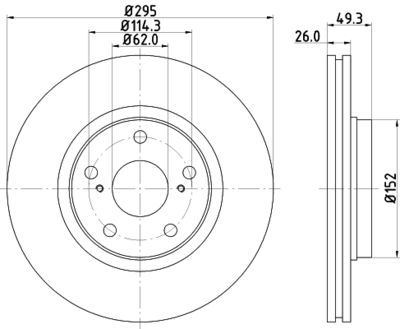 8DD355114281 HELLA PAGID Тормозной диск