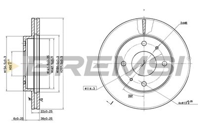 CD6390V BREMSI Тормозной диск