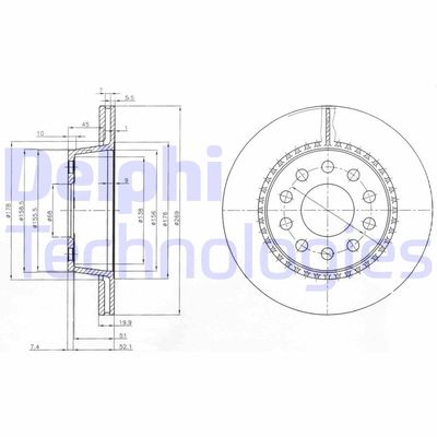 BG3029 DELPHI Тормозной диск