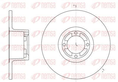6121900 REMSA Тормозной диск