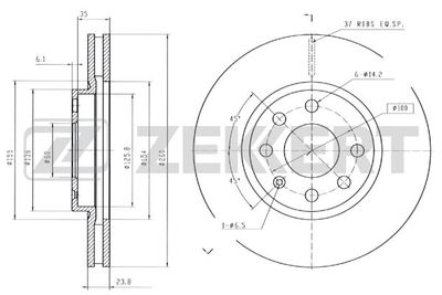 BS5248 ZEKKERT Тормозной диск