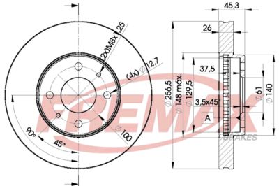 BD5402 FREMAX Тормозной диск