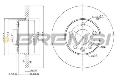 CD7011S BREMSI Тормозной диск