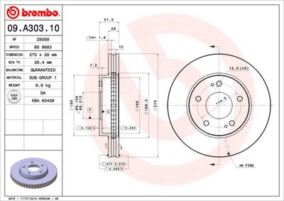 BS8683 BRECO Тормозной диск