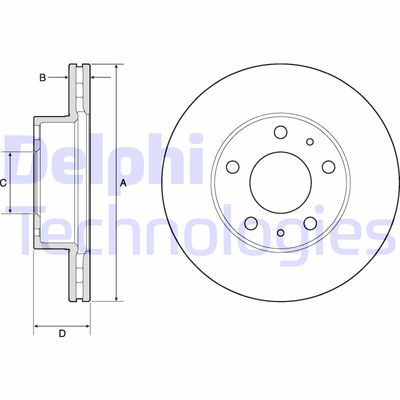 BG3841 DELPHI Тормозной диск