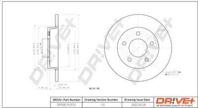 DP1010110172 Dr!ve+ Тормозной диск