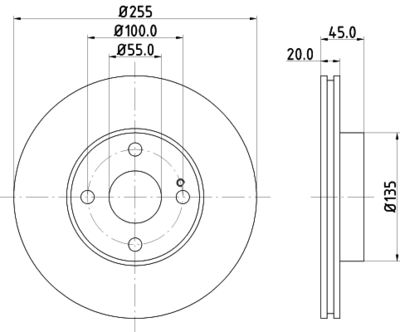 MDC1295 MINTEX Тормозной диск