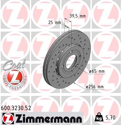 600323052 ZIMMERMANN Тормозной диск
