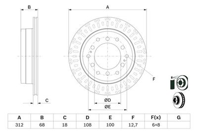 0986479F07 BOSCH Тормозной диск