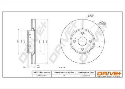 DP1010111677 Dr!ve+ Тормозной диск