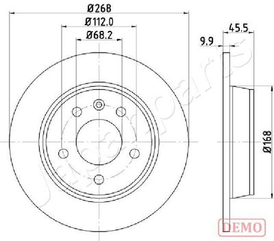 DP0306C JAPANPARTS Тормозной диск