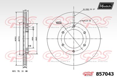 857043 MAXTECH Тормозной диск