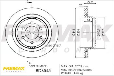 BD6545 FREMAX Тормозной диск