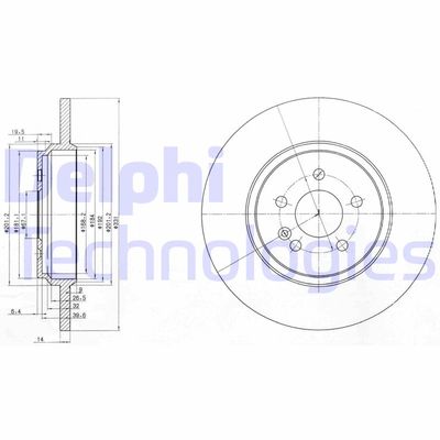 BG3728 DELPHI Тормозной диск