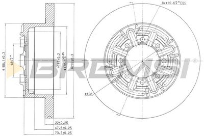 CD6858S BREMSI Тормозной диск