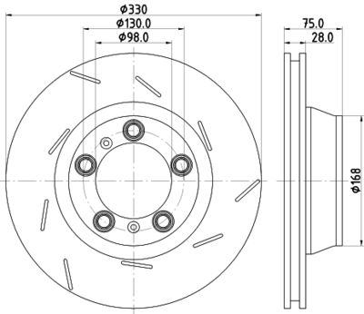 8DD355133601 HELLA PAGID Тормозной диск