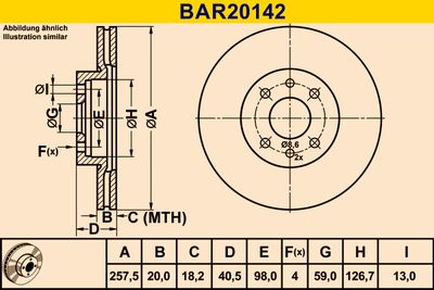 BAR20142 BARUM Тормозной диск