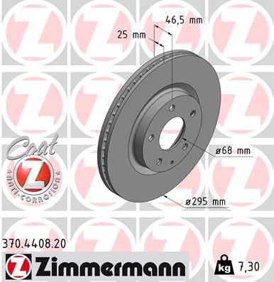 370440820 ZIMMERMANN Тормозной диск