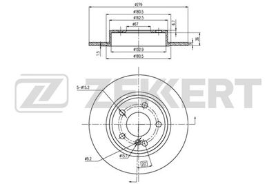 BS6366 ZEKKERT Тормозной диск