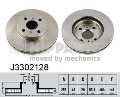 J3302128 NIPPARTS Тормозной диск